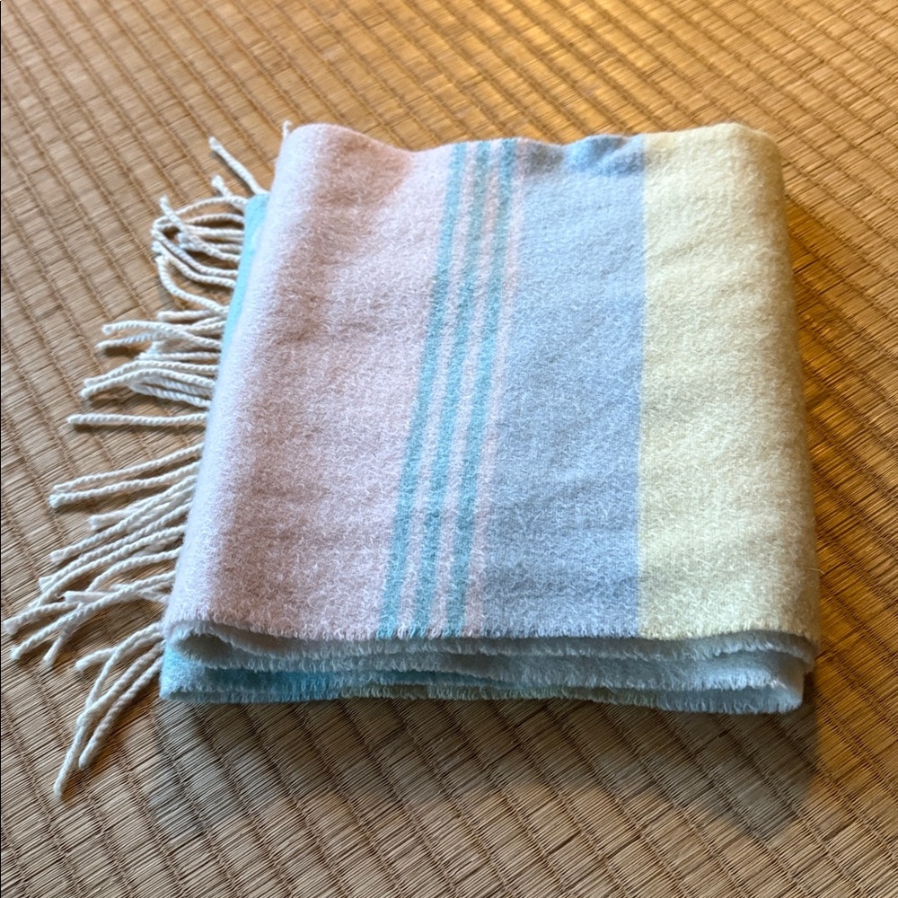 Pringle Soft Pastel Striped Cashmere Scarf